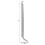 PLINTHE pvc SEMI-RIGIDE PL 100 mm - 2,20 m - à coller
