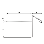 PROFILÉ GOUTTE D'EAU 12,5mm - 20 mm - 2,50 m à sceller
