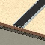 PROFILÉ ANTIDÉRAPANT 4T avec bande Carbo 25x4 mm - 3,00 m Adhésivé Butyle