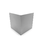 Pièce angle sortant pour bord de rive 100mm - à encastrer