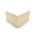 Pièce angle sortant pour bord de rive 60mm - à encastrer