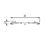 Profilé antidérapant 5T 30 mm - 3,00 m à visser