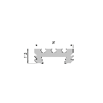 Profilé antidérapant FA40C 30x11,5mm - 3,00m à sceller