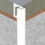 QUART DE ROND FERMÉ PVC 10mm - 30x10 mm - 2,50 m à sceller