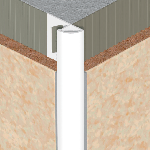 QUART DE ROND FERMÉ PVC 8mm - 30x8 mm - 2,50 m à sceller