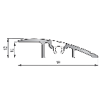 RAMPE d'ACCÈS RMP4 50 mm - 3,00 m à visser - pour revêtement de 10 mm