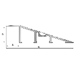 RAMPE D'ACCÈS RMP2 103 mm - 3,00 m à visser pour revêtement de 25 mm