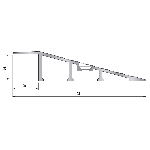 RAMPE D'ACCÈS RMP2 103 mm - 3,00 m à visser pour revêtement de 21 mm