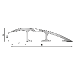 RAMPE D'ACCÈS RMP4 80 mm - 3,00 m à visser - pour revêtement de 12,5 mm