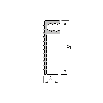 REMONTÉE EN PLINTHE SG3 27 mm - 3,00 m - à coller