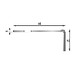 Renfort pour nez de marche 44x20 mm - 1,00 m à visser