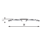 SEUIL EXTRA-PLAT 38 mm - 0,93 m à visser