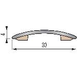 SEUIL plat plaxé PRESTO 30 mm - 0,83 m Adhésivé Hotmelt