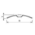 SEUIL plat 35 mm - 2,70 m à visser