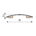 SEUIL plat PRESTO 30mm -  0,93m adhésivé Hotmelt 