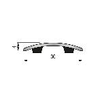 SEUIL plat PRESTO PREMIUM 30mm -  1,66m adhésivé Butyle