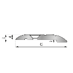 Seuil 2 niveaux 40 mm - 3 m à visser - compense 2 mm 