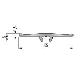 Seuil Dinafix extra-plat 35 mm - 2,70 m Fixation invisible