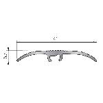 Seuil Dinafix strié 41 mm - 2,70 m Fixation invisible