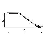 Seuil Multi-niveaux  40 mm - 0,93 m Adhésivé Butyle