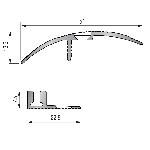 seuil dina'p Multi-niveaux  51 mm + petit socle - 2,70 m à visser