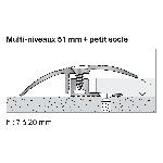seuil dina'p Multi-niveaux  51 mm + petit socle - 2,70 m à visser