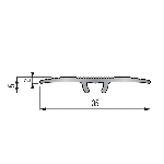 Seuil extra-plat strié Harmony  35 mm - 0,93 m Fixation invisible 
