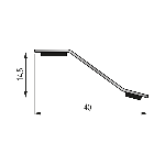 Seuil multi-niveaux Presto Premium 40 mm - 0,93 m Adhésivé Butyle