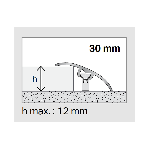 Seuil multi-niveaux plaxé Harmony 30 mm - 0,93 m Fixation invisible 