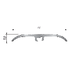 Seuil multi-niveaux strié Harmony  47 mm - 0,93 m Fixation invisible 