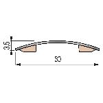 Seuil plat  30 mm - 0,83 m Adhésivé Hotmelt - premier prix
