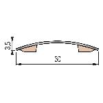 Seuil plat  30 mm - 2,70 m Adhésivé Hotmelt - premier prix