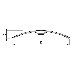 Seuil plat  50 mm - 2,70 m à visser