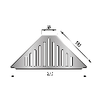 TABLETTE L INOX 270 mm - à sceller