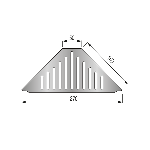 TABLETTE L INOX 270 mm - à sceller