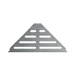 TABLETTE RÉVERSIBLE INOX 290 mm - à encastrer avec semelle