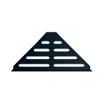 TABLETTE RÉVERSIBLE INOX 290 mm - à encastrer avec semelle