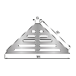TABLETTE XL ALUMINIUM 346 mm - à sceller