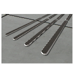 barrettes métalliques inox 280x17 mm - Adhésivé VHB™ (1 carton de 50 barrettes)