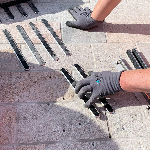 barrettes métalliques inox 280x17 mm - à sceller (1 carton de 50 barrettes)