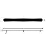 barrettes métalliques inox 280x17 mm - à sceller (1 carton de 50 barrettes)