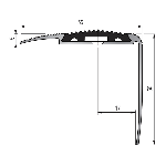 nez de marche 40V  55x50 mm - 3,00 m à visser