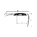 nez de marche 42V  55x33 mm - 3,00 m à visser