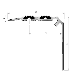 nez de marche 78V  78x75 mm - 3,00 m à visser