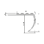 nez de marche PVC NMPE40 40x38 mm - 1,70 m à coller
