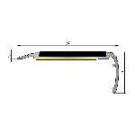 nez de marche isba b11A 67x27 mm - longueur sur mesure - Adhésivé Profil Tape M