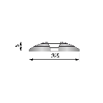 plot MÉTALLIQUE RAINURÉ 25 x 5 mm à visser (boite de 50 plots)