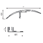 seuil TECNIS Multi-niveaux  51 mm + petit socle - 0,93 m à visser