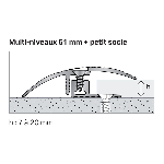 seuil TECNIS Multi-niveaux  51 mm + petit socle - 0,93 m à visser