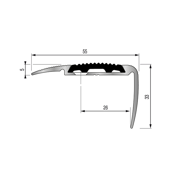 nez de marche 42V  55x33 mm - 3,00 m à visser